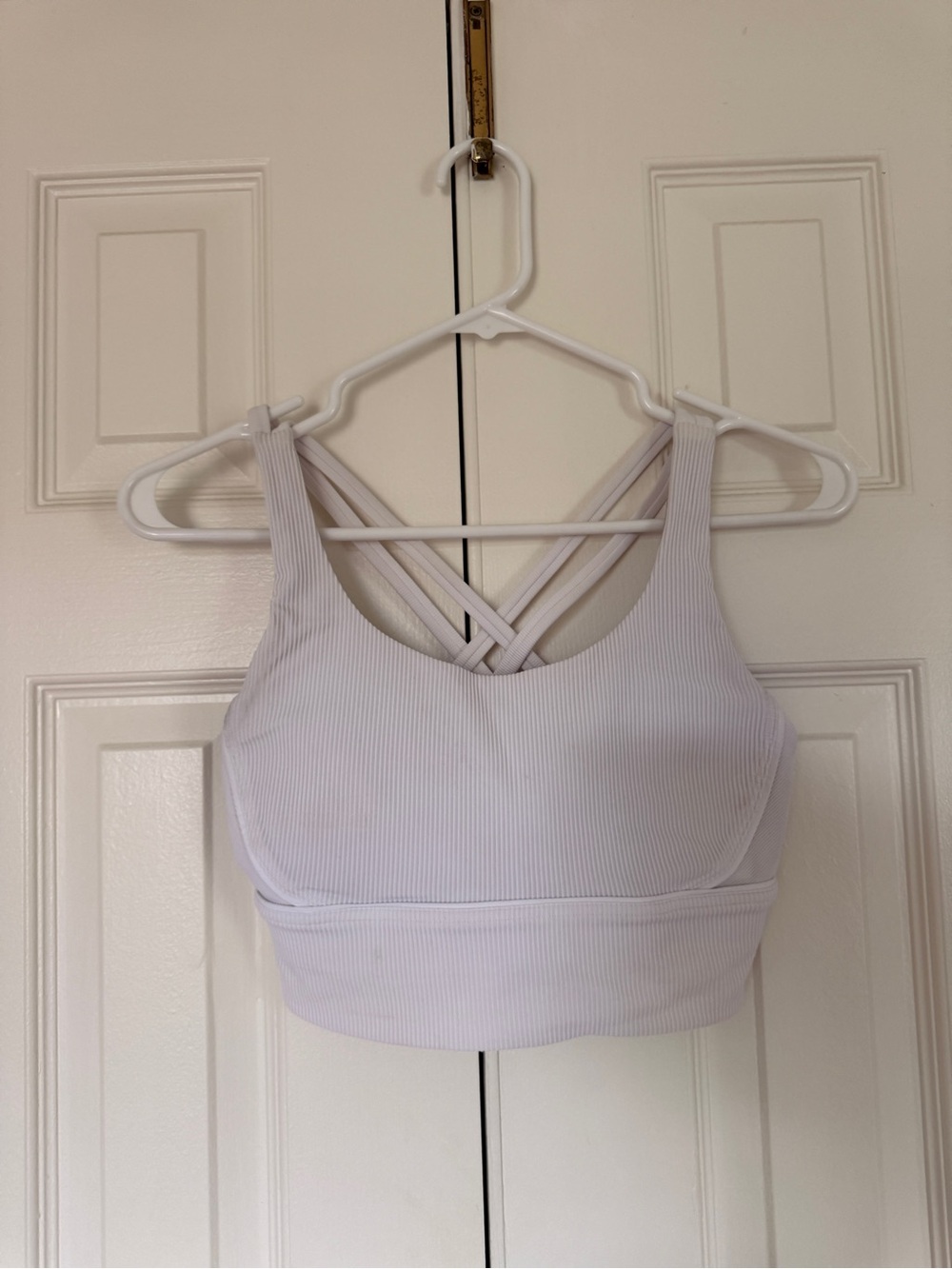 Women's Ribbed Lululemon Sports Bra - White